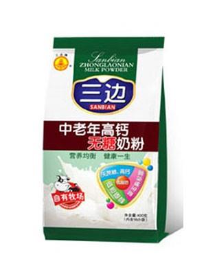 三边中老年无糖高钙奶粉