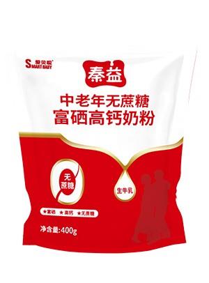 秦益中老年无蔗糖富硒高钙奶粉